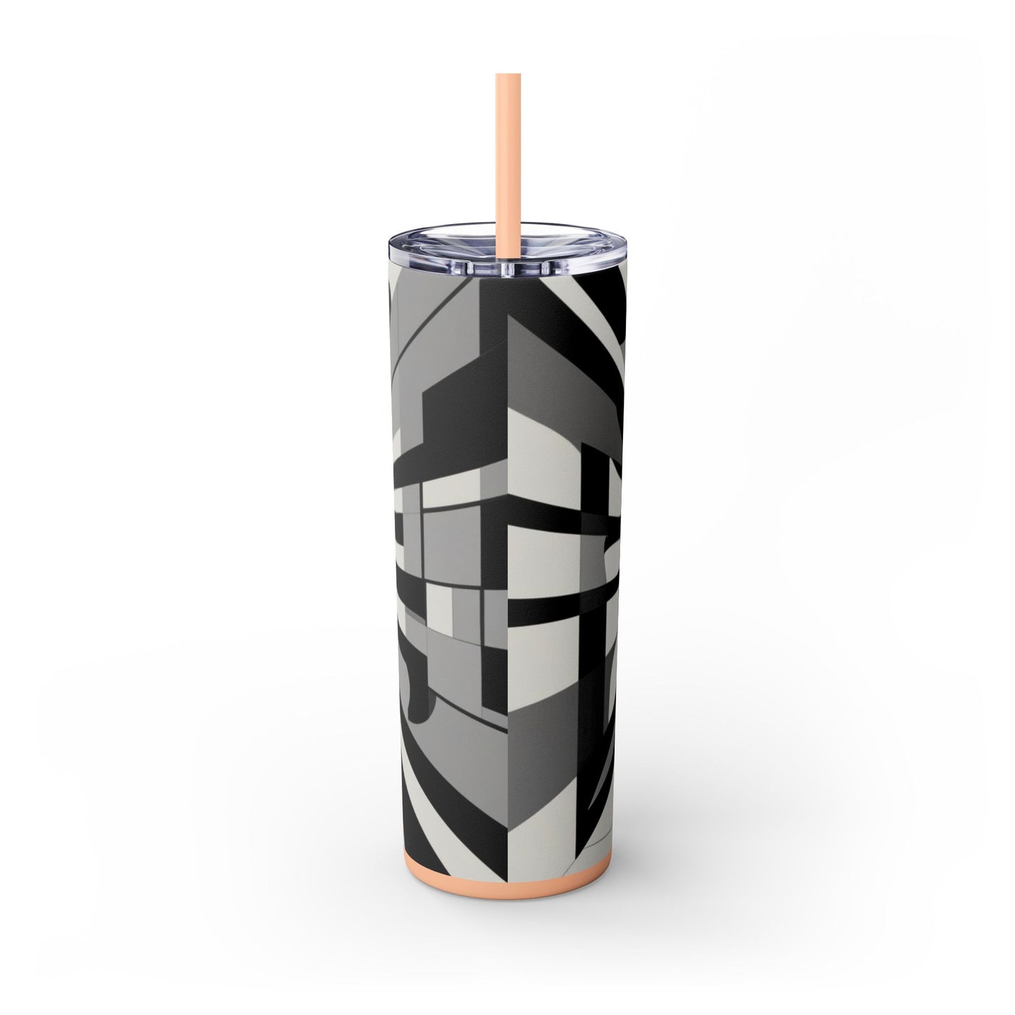Optical Illusion Skinny Tumbler with Straw, 20oz