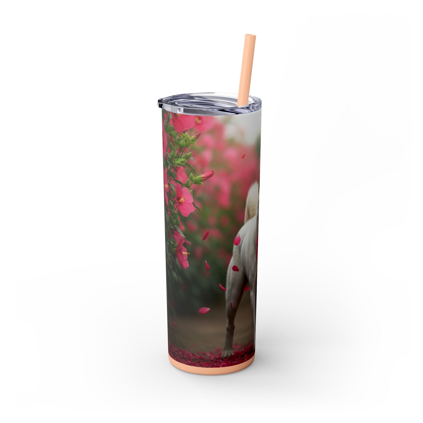 Korean Jindo Dog Tumbler with Straw, 20oz