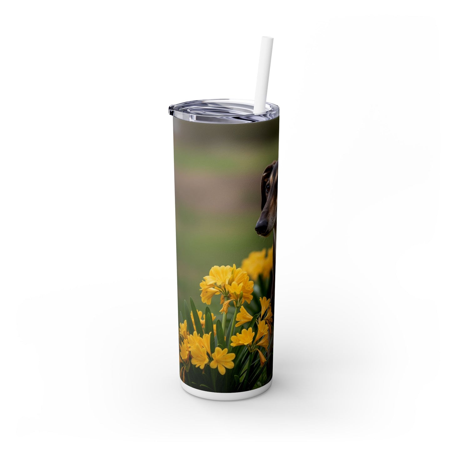 Sloughi Skinny Tumbler with Straw, 20oz