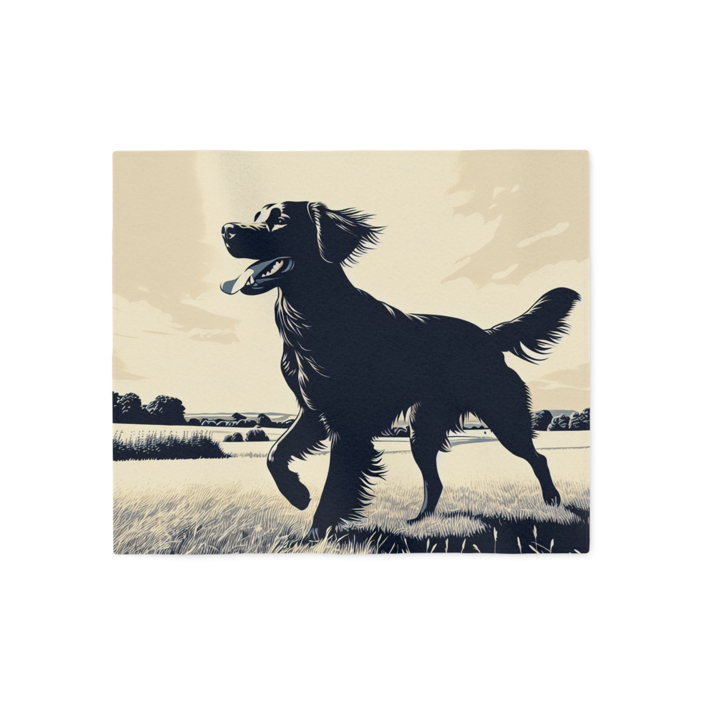 Flat Coated Retriever Sweatshirt Blanket