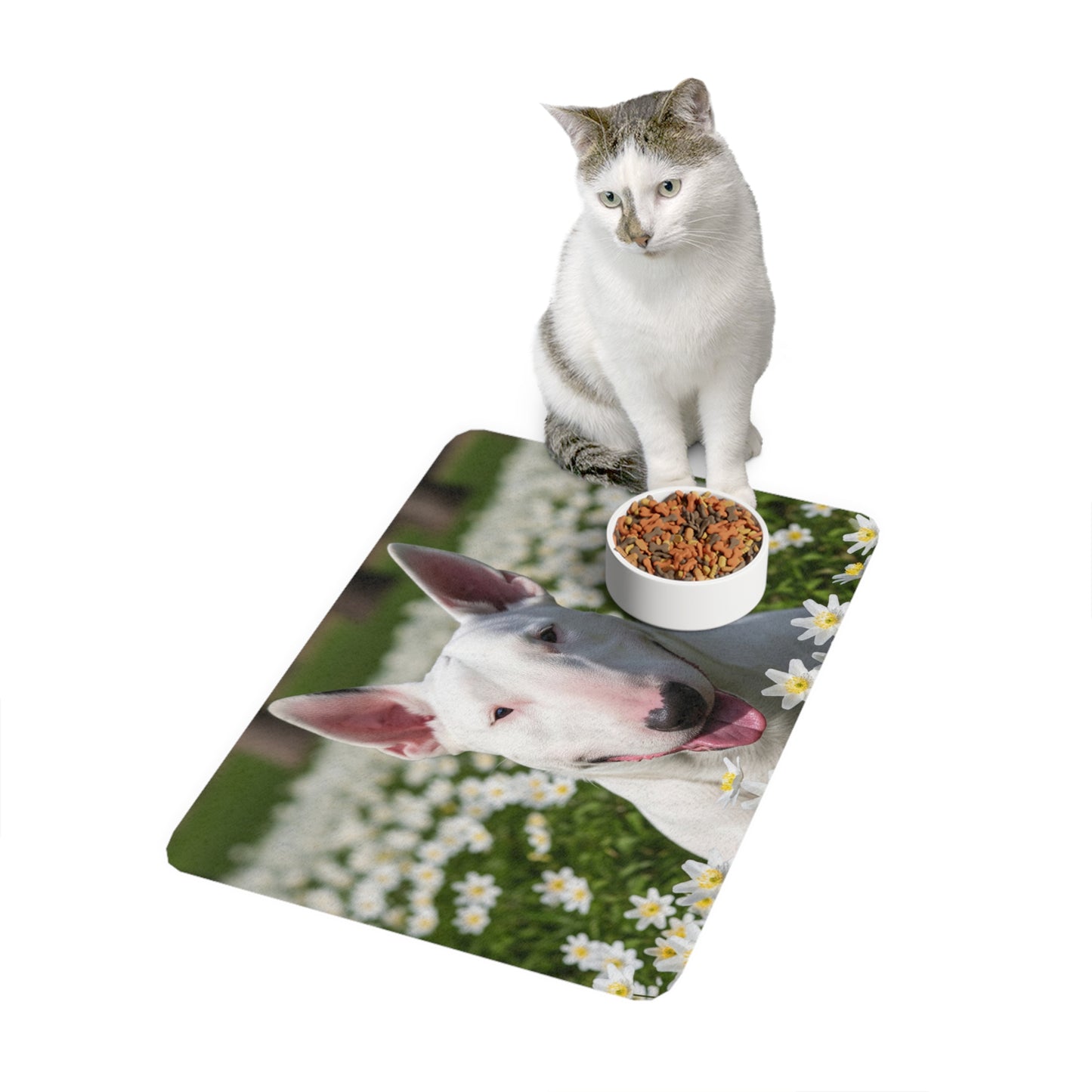 Pet Food Mat (12x18) - Bull Terrier