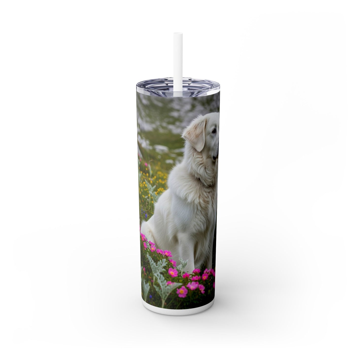 Slovensky Cuvac Tumbler with Straw, 20oz