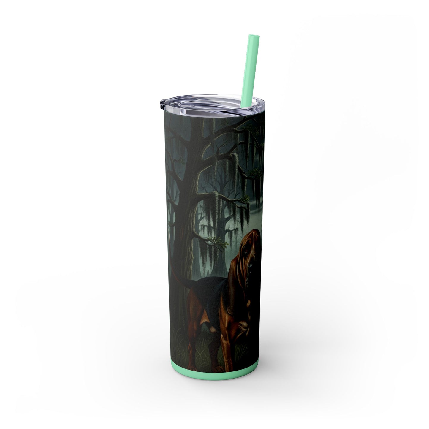 Bloodhound Skinny Tumbler with Straw, 20oz