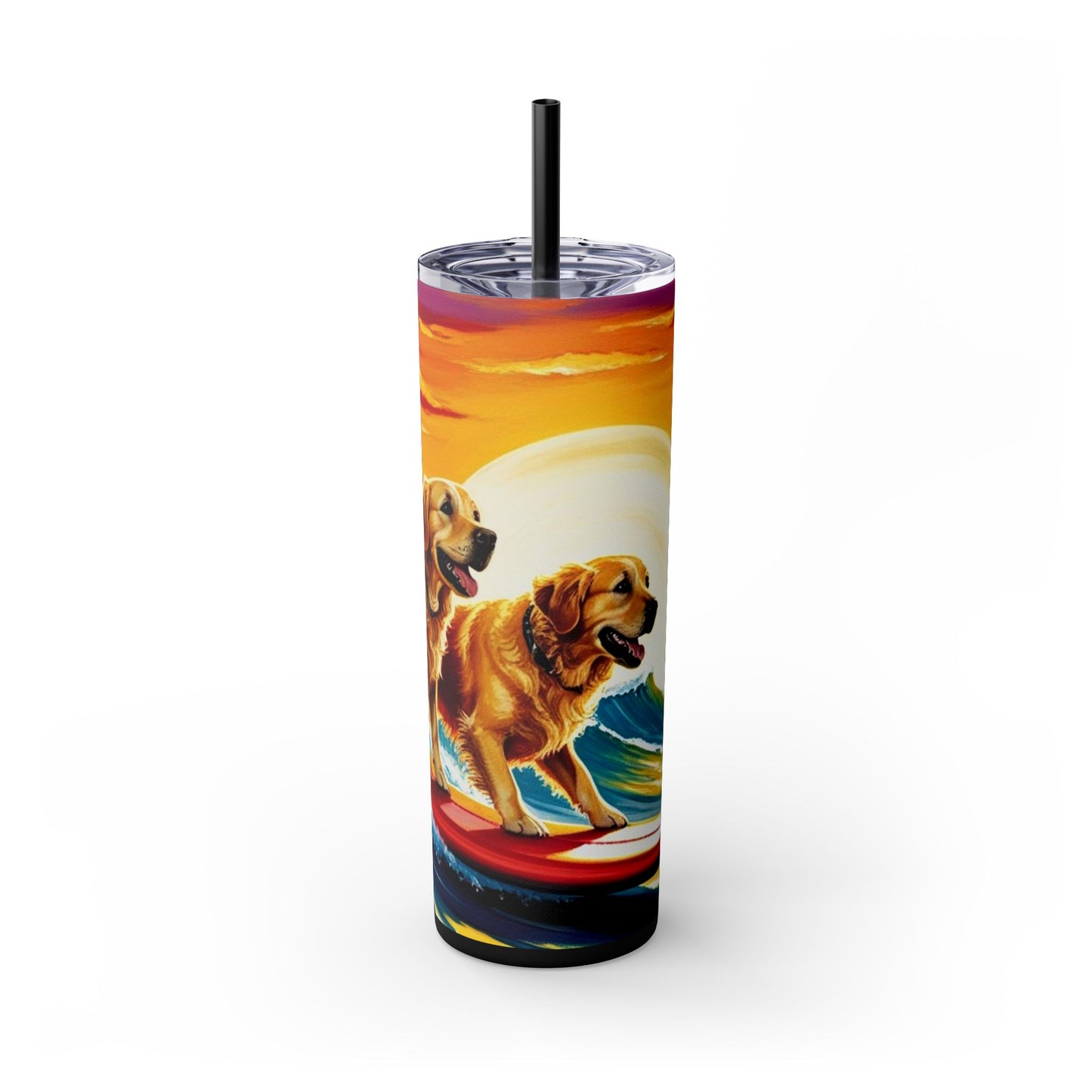Surf Dogs Tumbler with Straw, 20oz