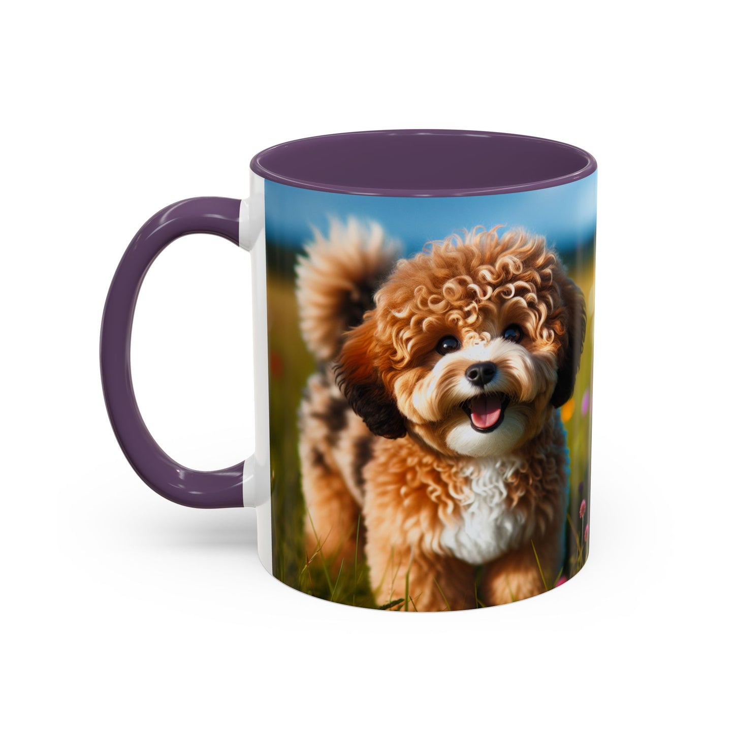 Russkaya Tsvetnaya Bolonka Accent Coffee Mug - Perfect Gift for Dog Lovers
