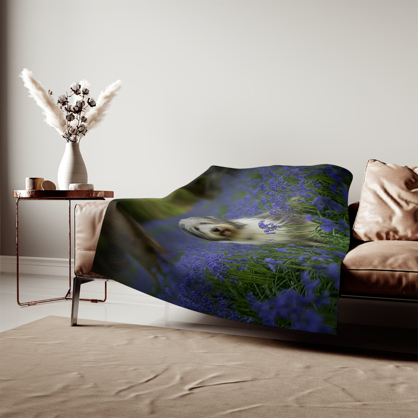 Bearded Collie Sweatshirt Blanket