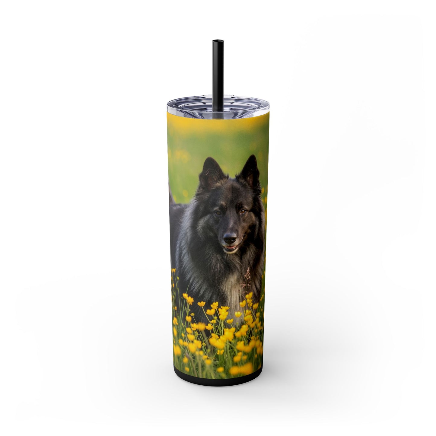 Belgian Sheepdog Tumbler with Straw, 20oz