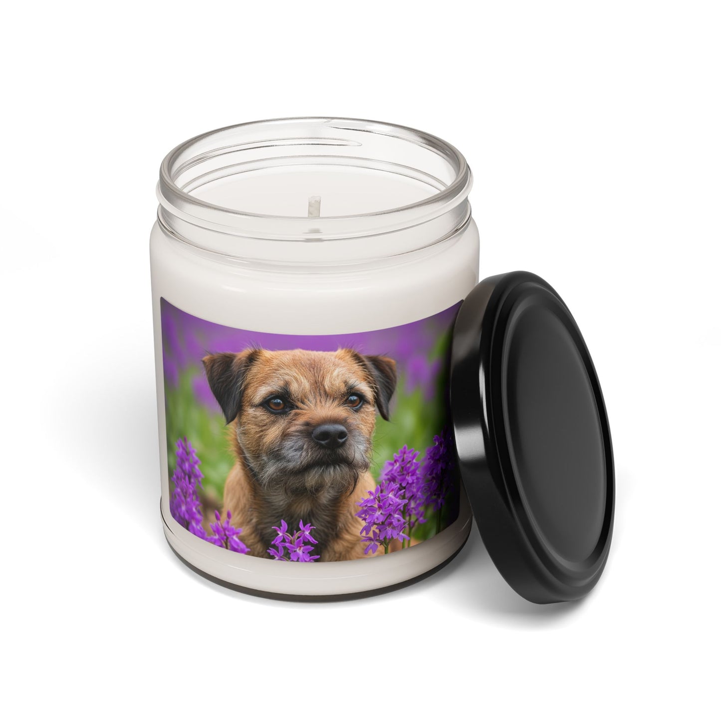 Bougie parfumée au soja, parfum Border Terrier, 255 g