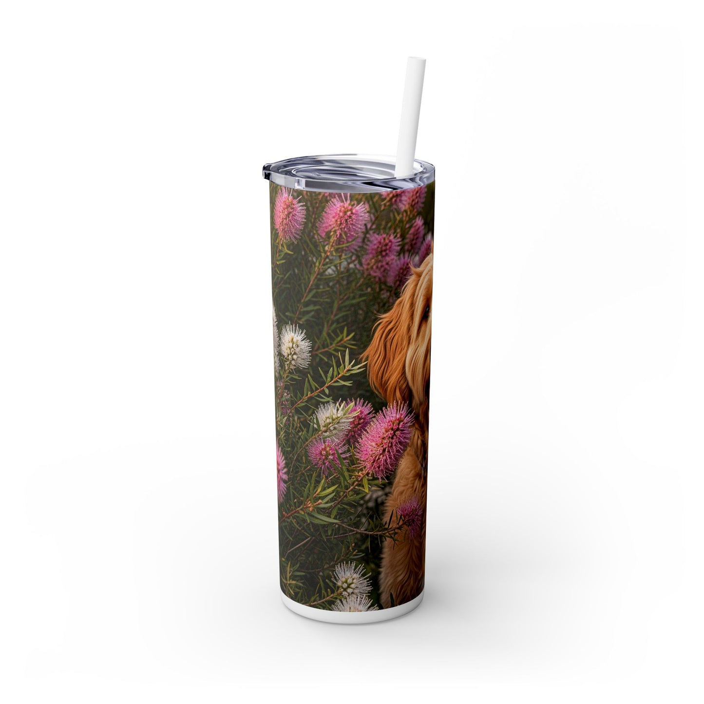 Goldendoodle Tumbler with Straw, 20oz
