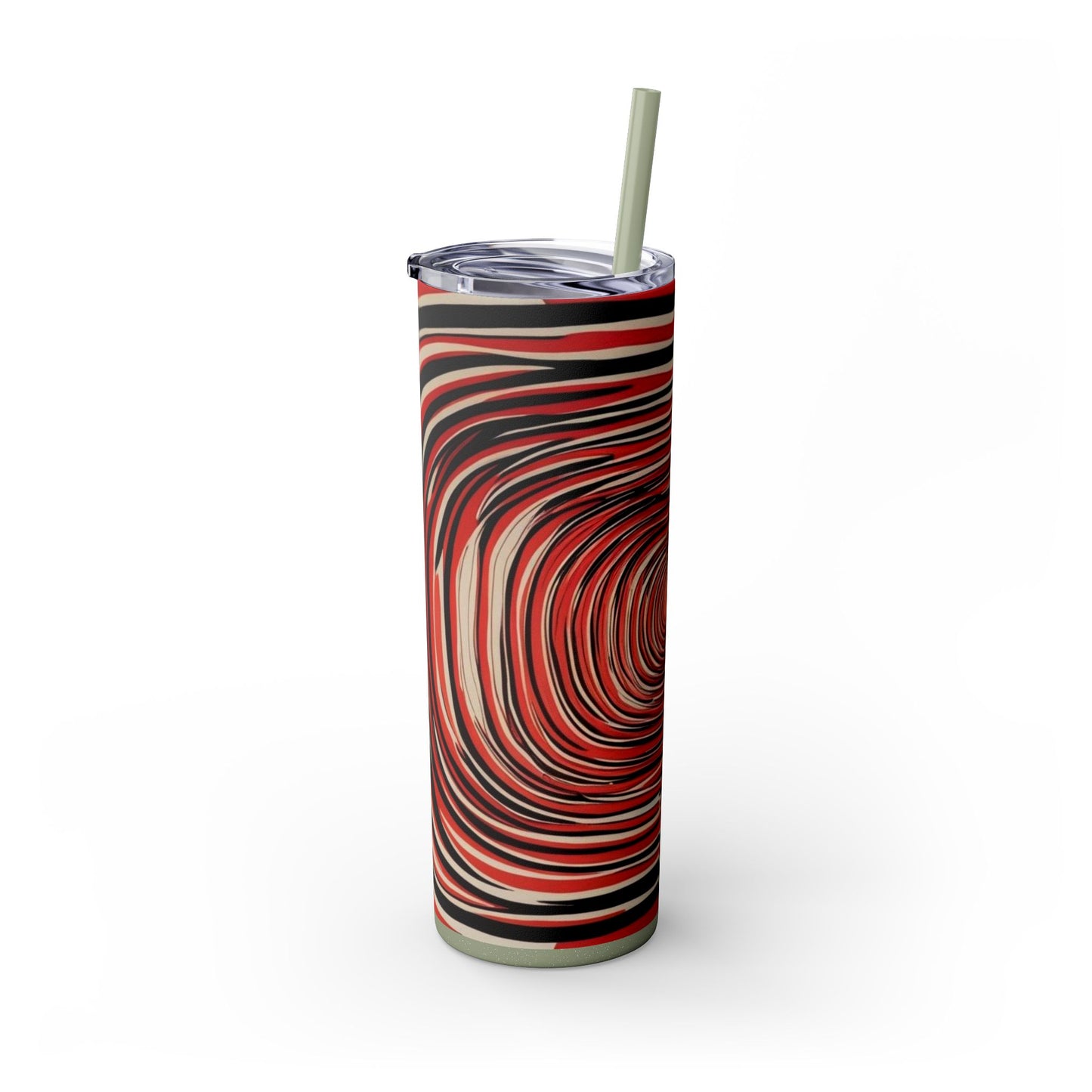 Optical Illusion Skinny Tumbler with Straw, 20oz