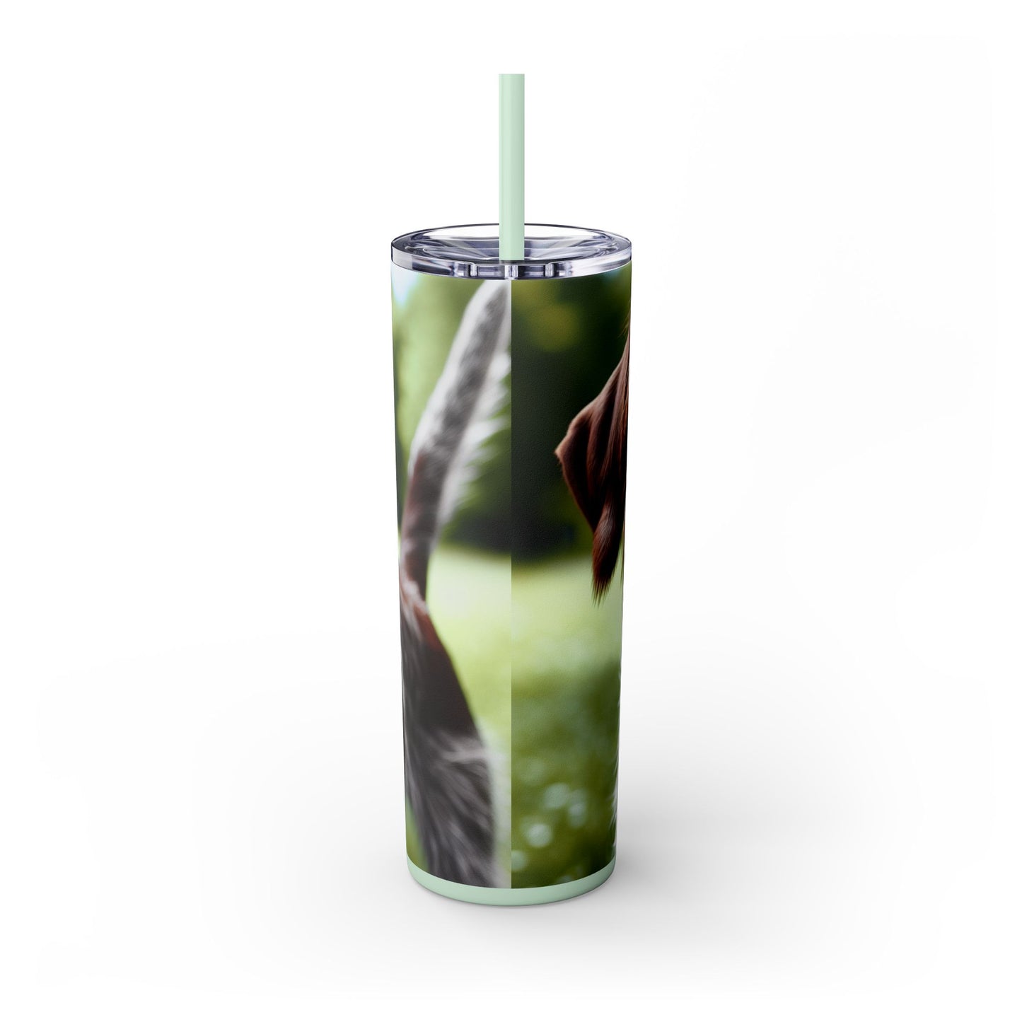 Wirehaired Slovakian Pointer Skinny Tumbler with Straw, 20oz