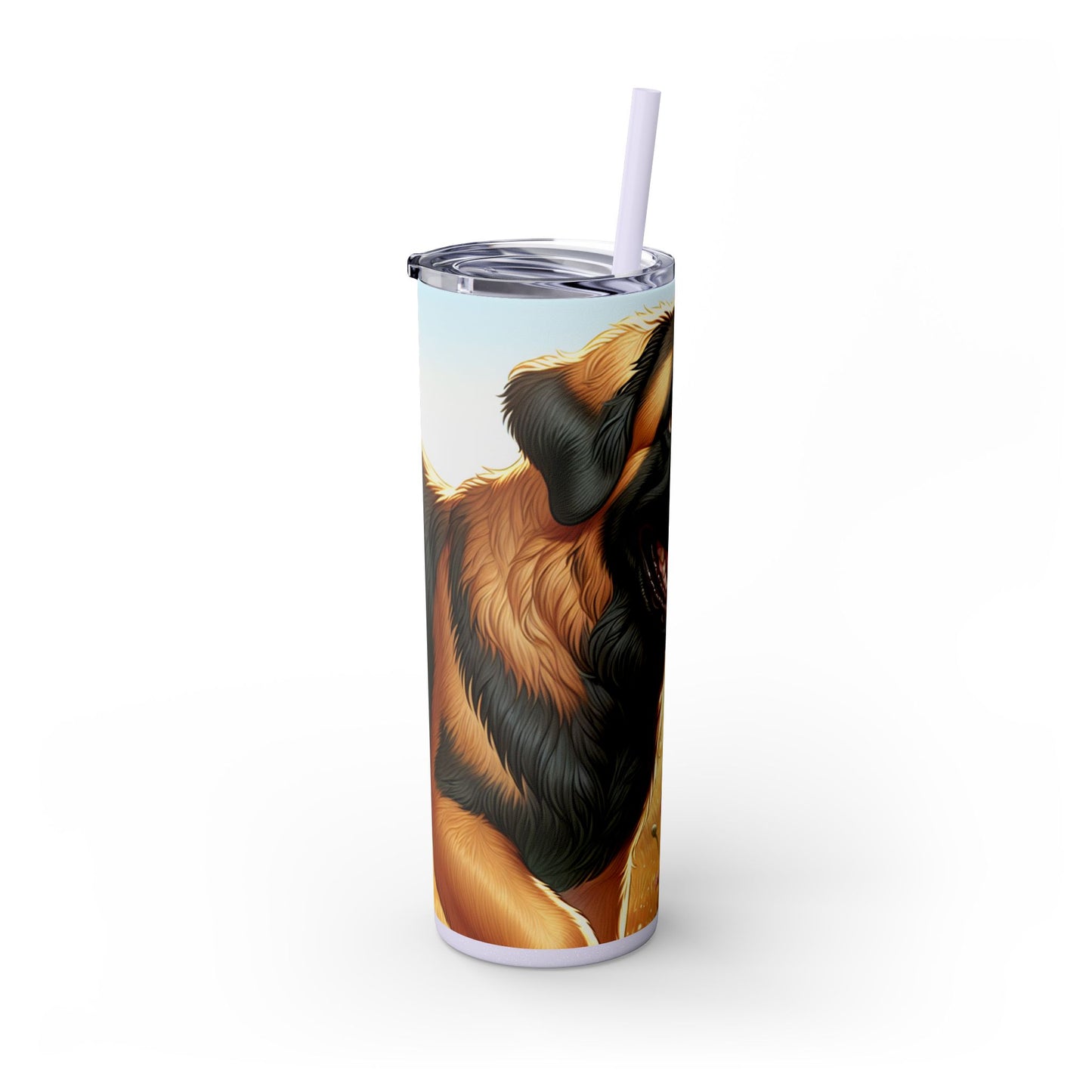 Spanish Mastiff Skinny Tumbler with Straw, 20oz