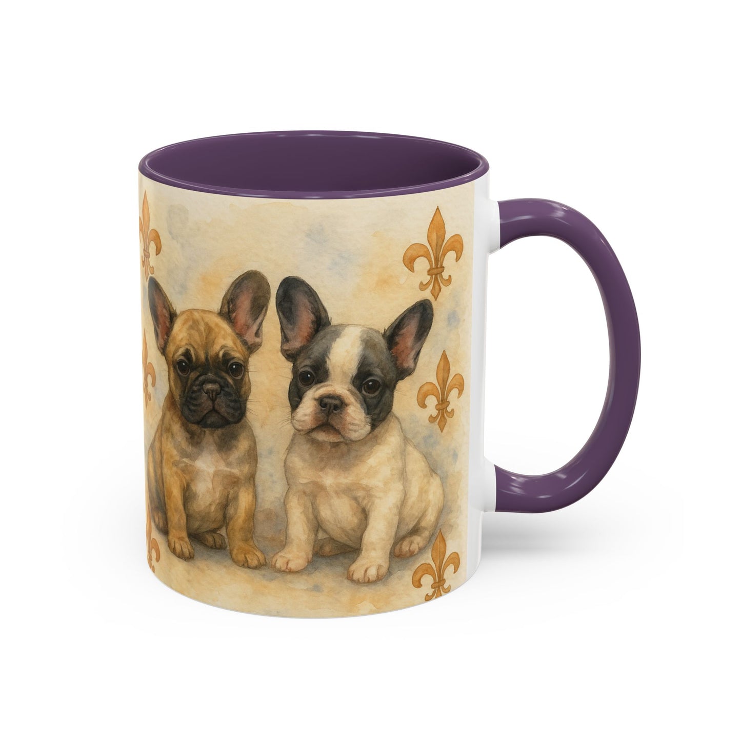 French Bulldog puppies Accent Coffee Mug - Perfect Gift for Dog Lovers