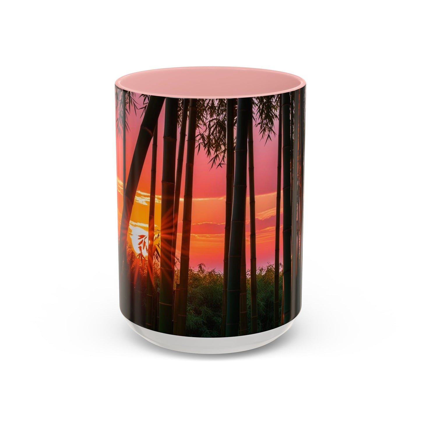 Bamboo Forest Sunrise Accent Coffee Mug - Perfect Gift for Dog Lovers