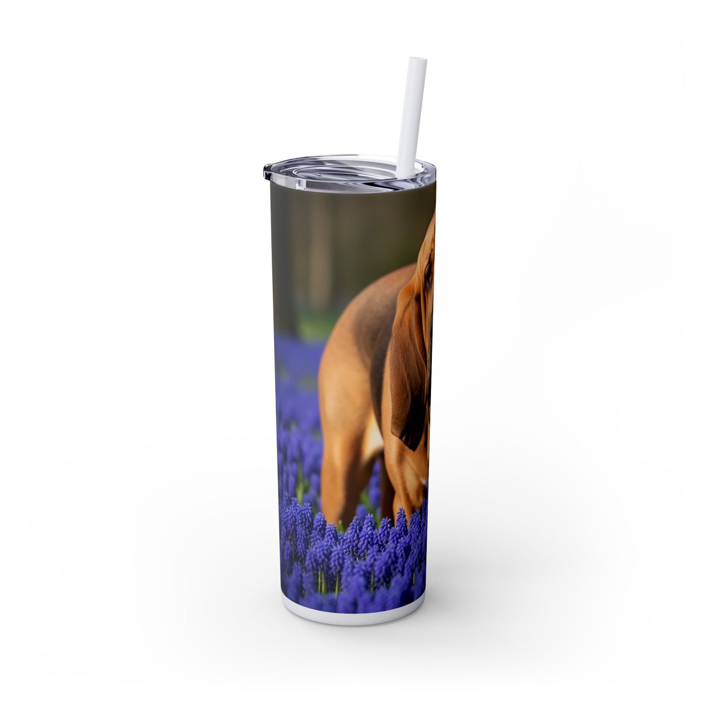Bloodhound Skinny Tumbler with Straw, 20oz