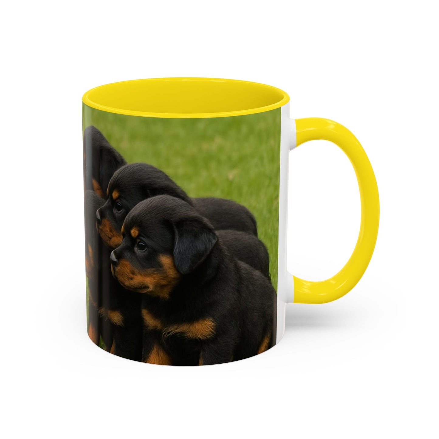 Rottweiler puppies Accent Coffee Mug - Perfect Gift for Dog Lovers
