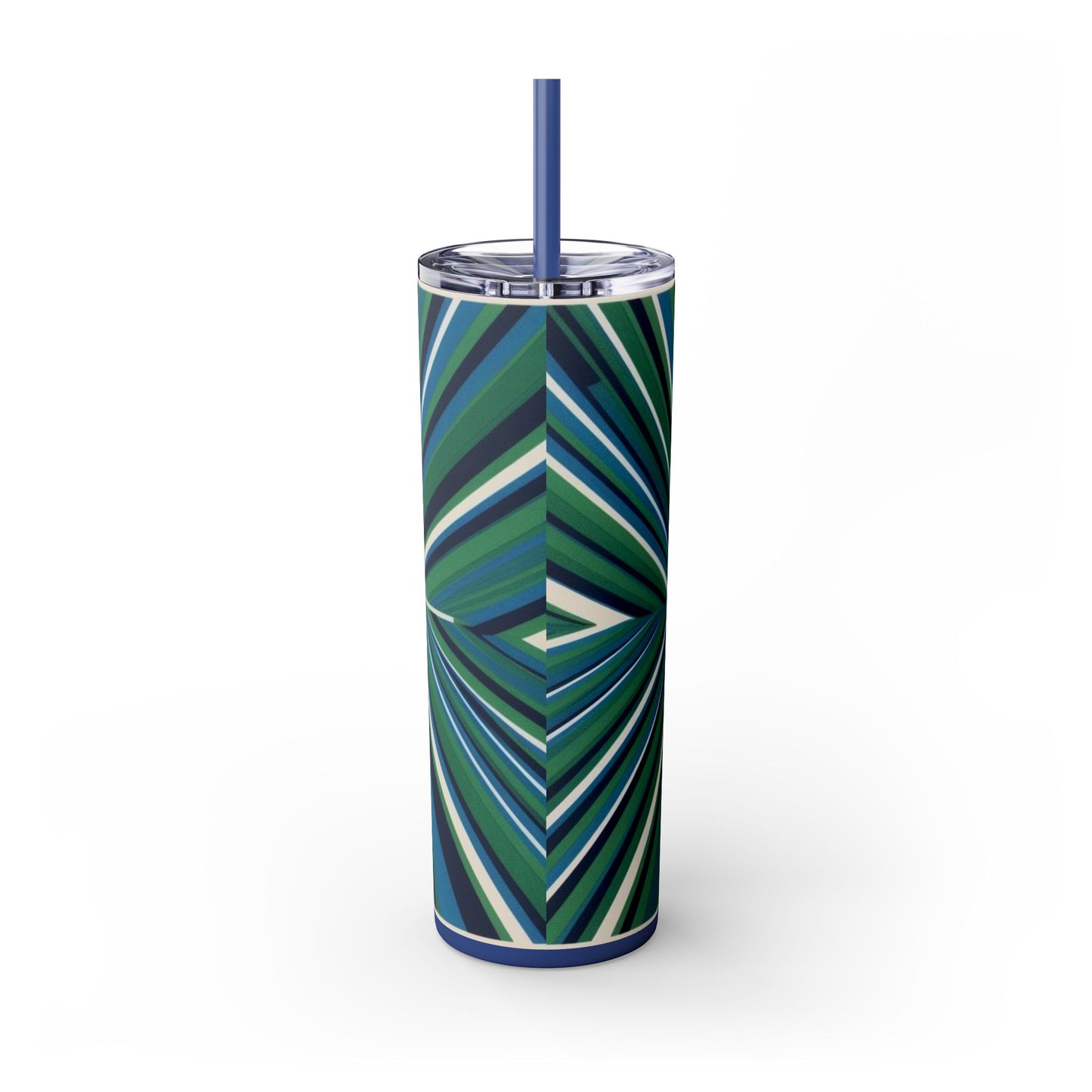 Optical Illusion Skinny Tumbler with Straw, 20oz