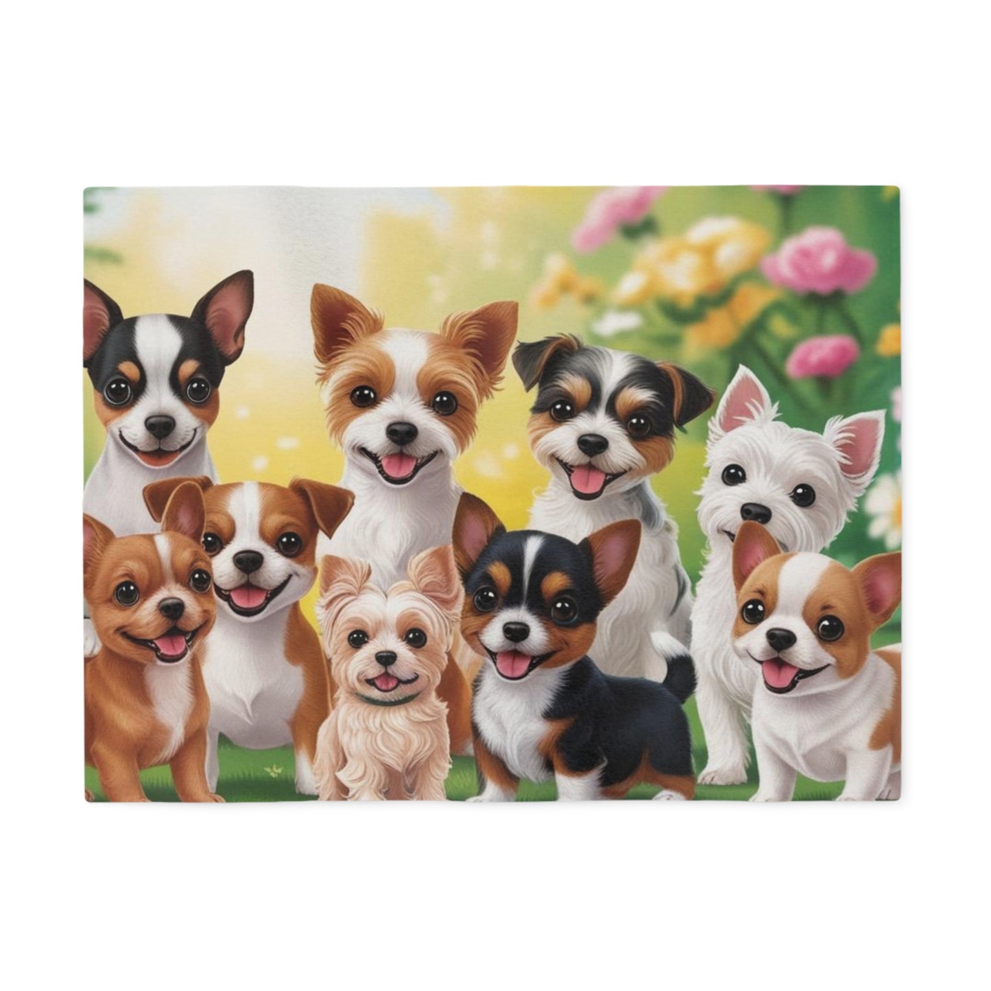 Tiny Dogs Sweatshirt Blanket