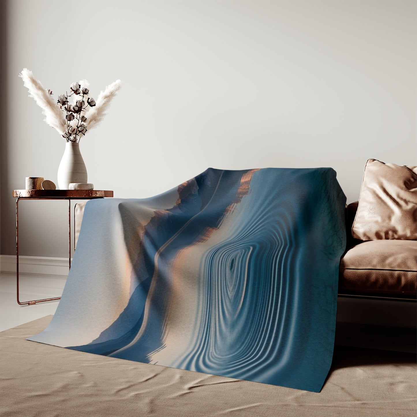 Ripple in a Mountain Lake Sweatshirt Blanket