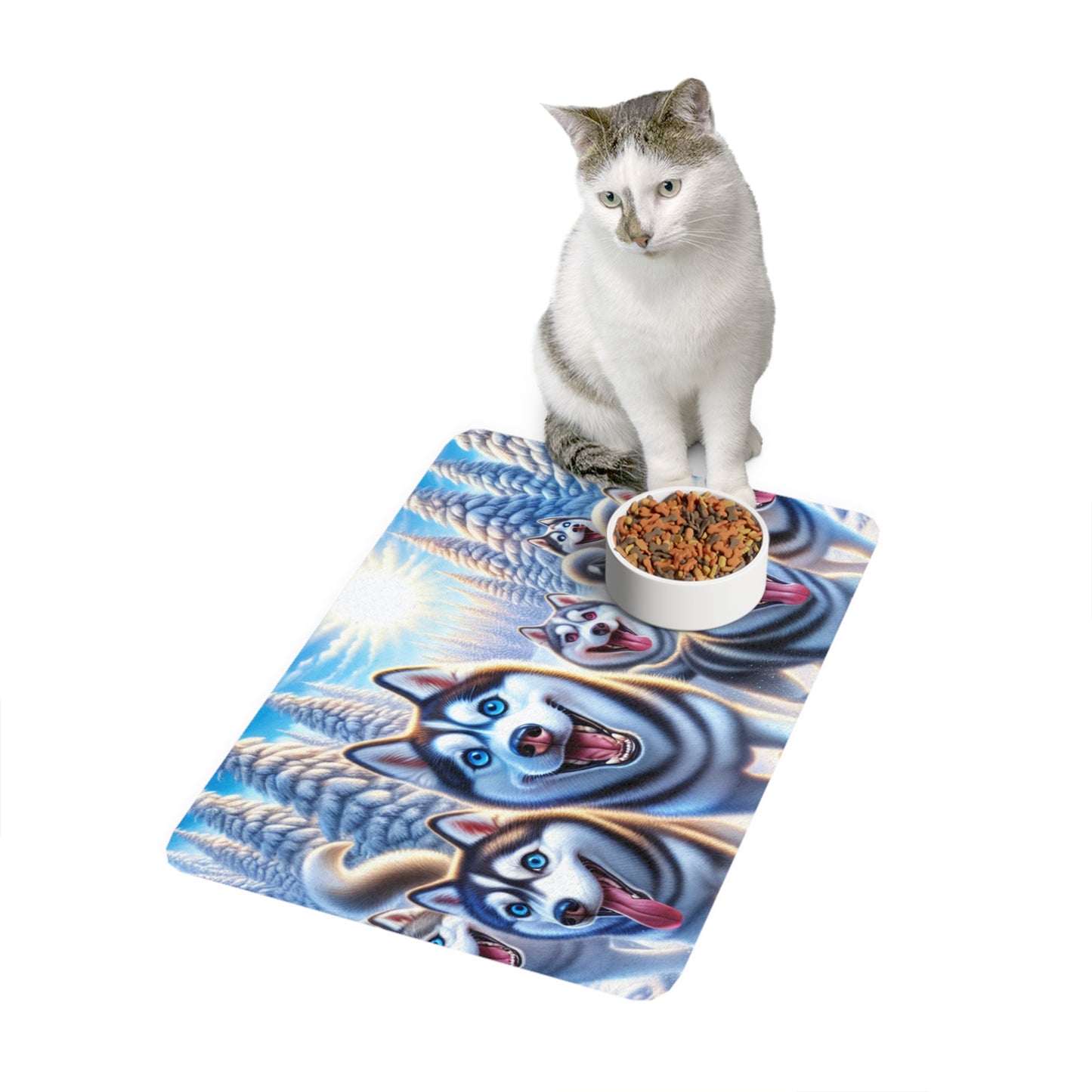 Pet Food Mat (12x18) - Siberian Husky