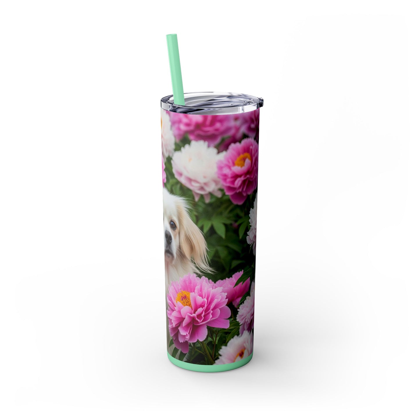 Tibetan Spaniel Tumbler with Straw, 20oz