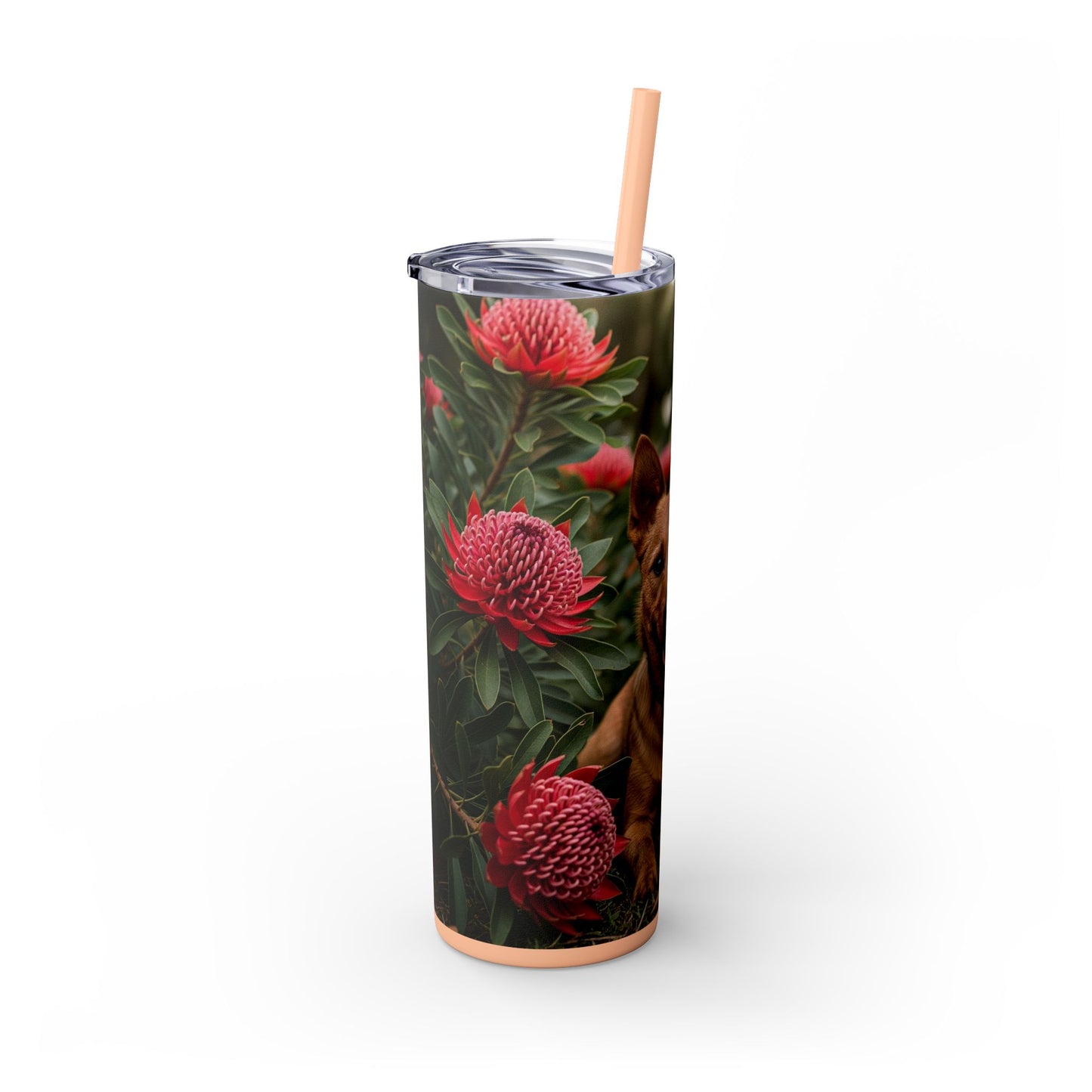 Australian Terrier Skinny Tumbler with Straw, 20oz