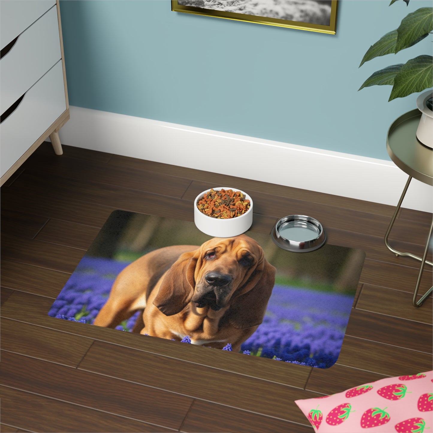 Pet Food Mat (12x18) - Bloodhound