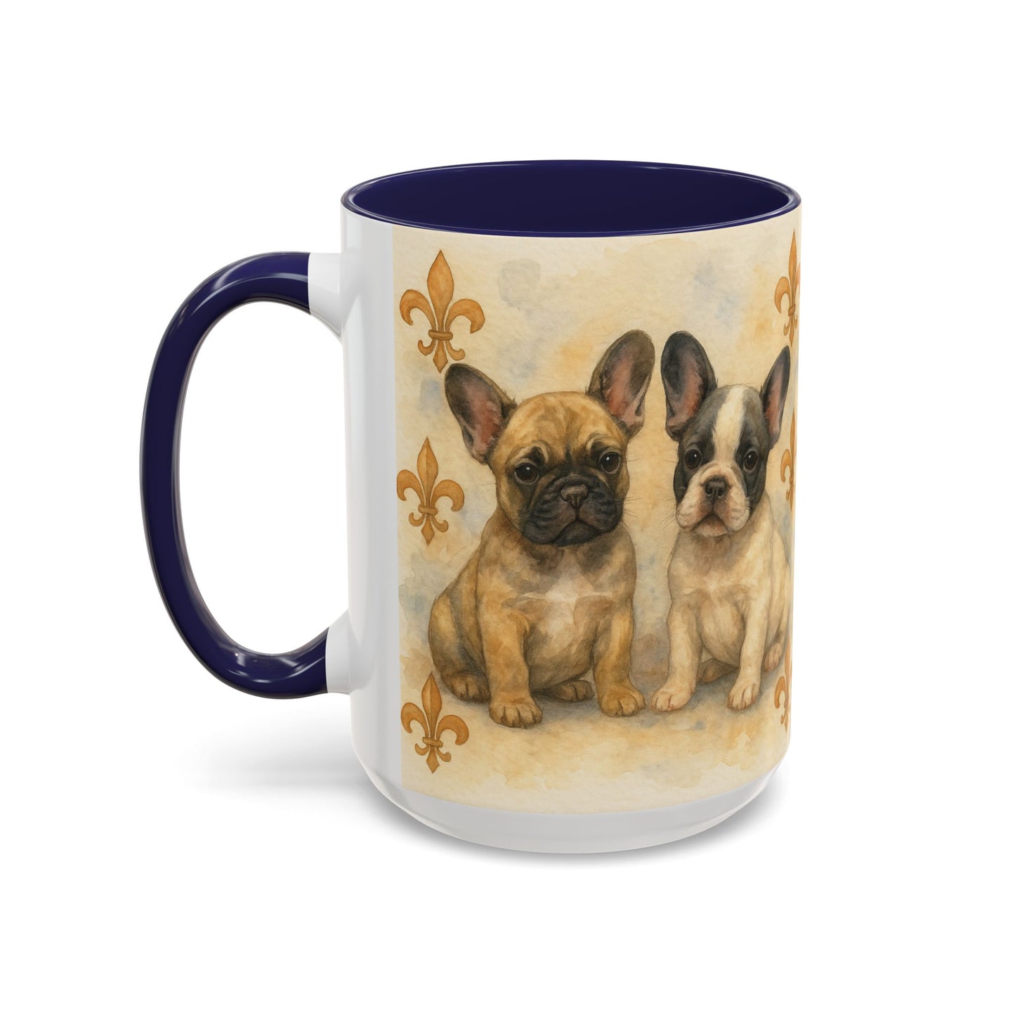 French Bulldog puppies Accent Coffee Mug - Perfect Gift for Dog Lovers