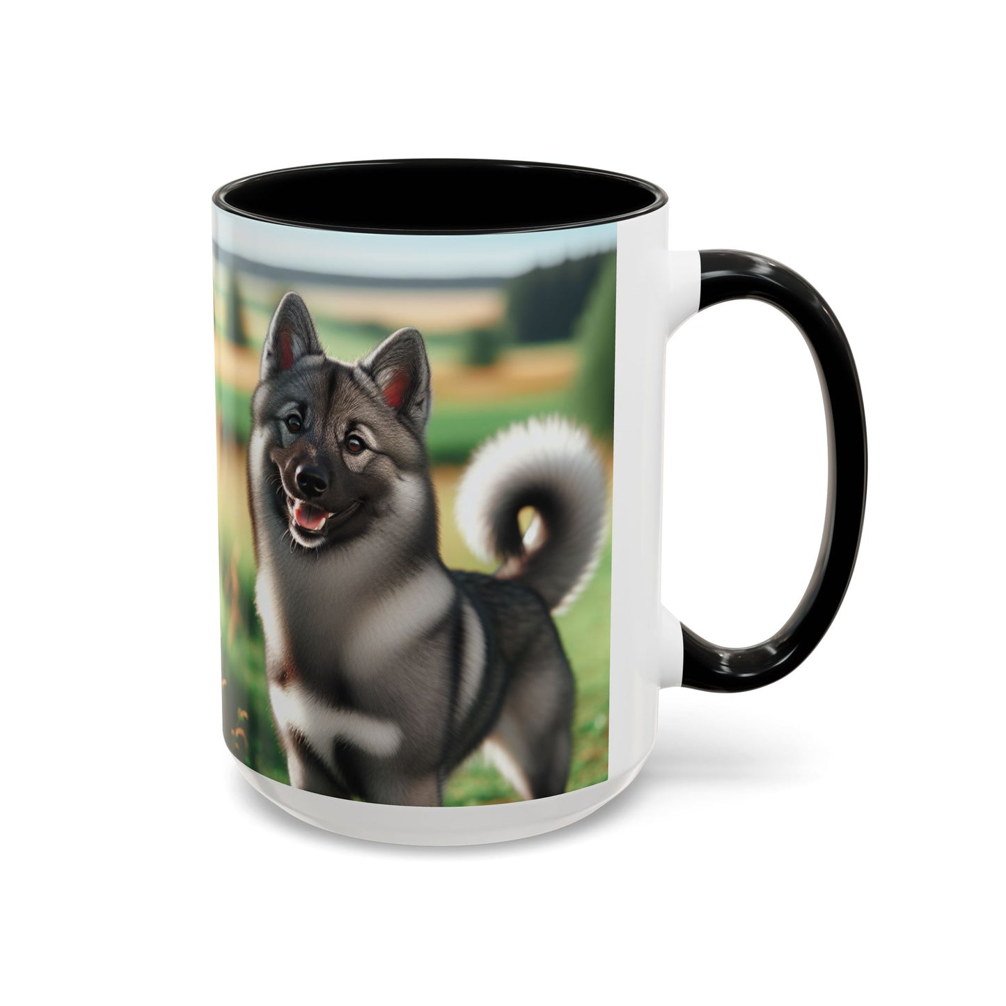 Norwegian Elkhound Accent Coffee Mug - Perfect Gift for Dog Lovers