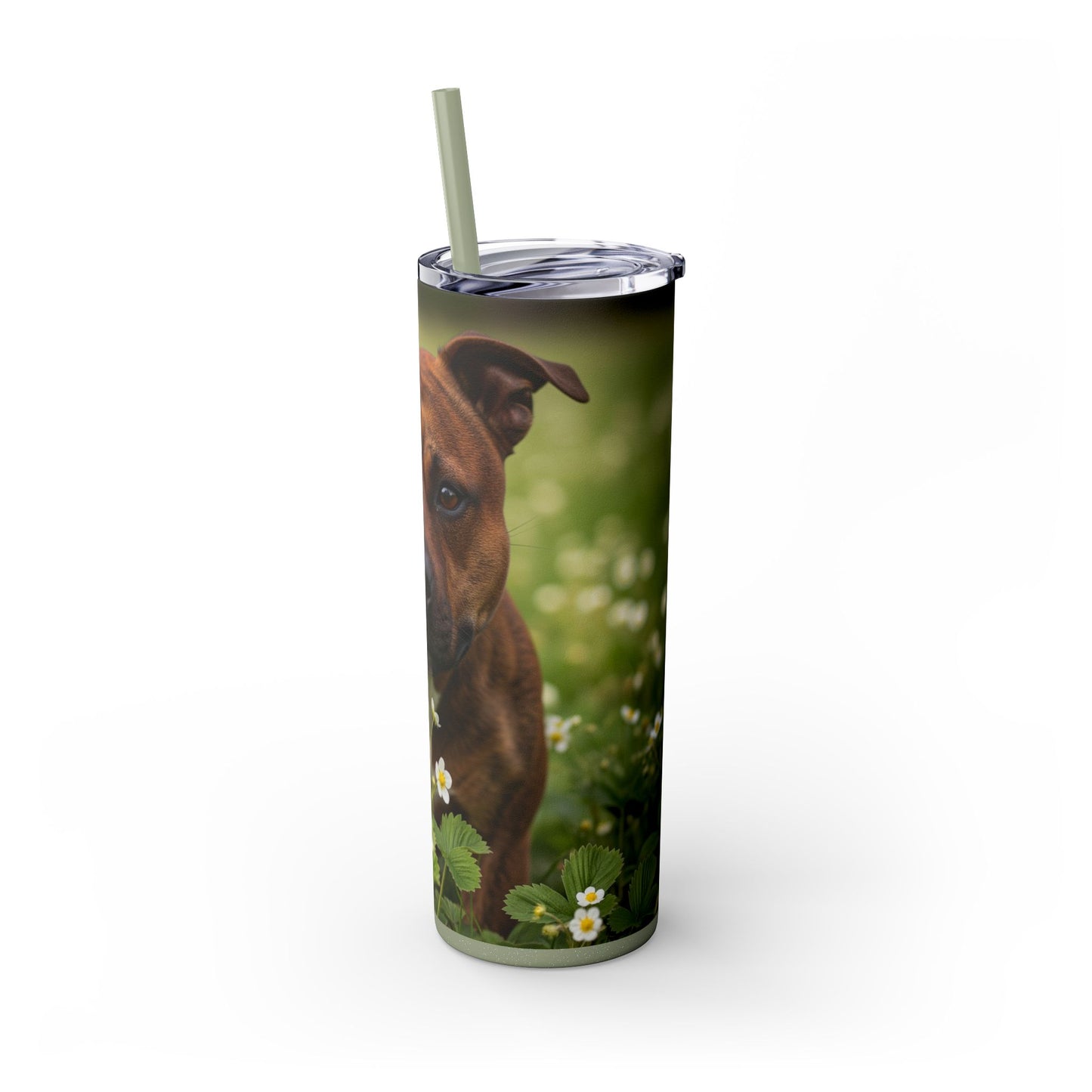 Staffordshire Bull Terrier Tumbler with Straw, 20oz