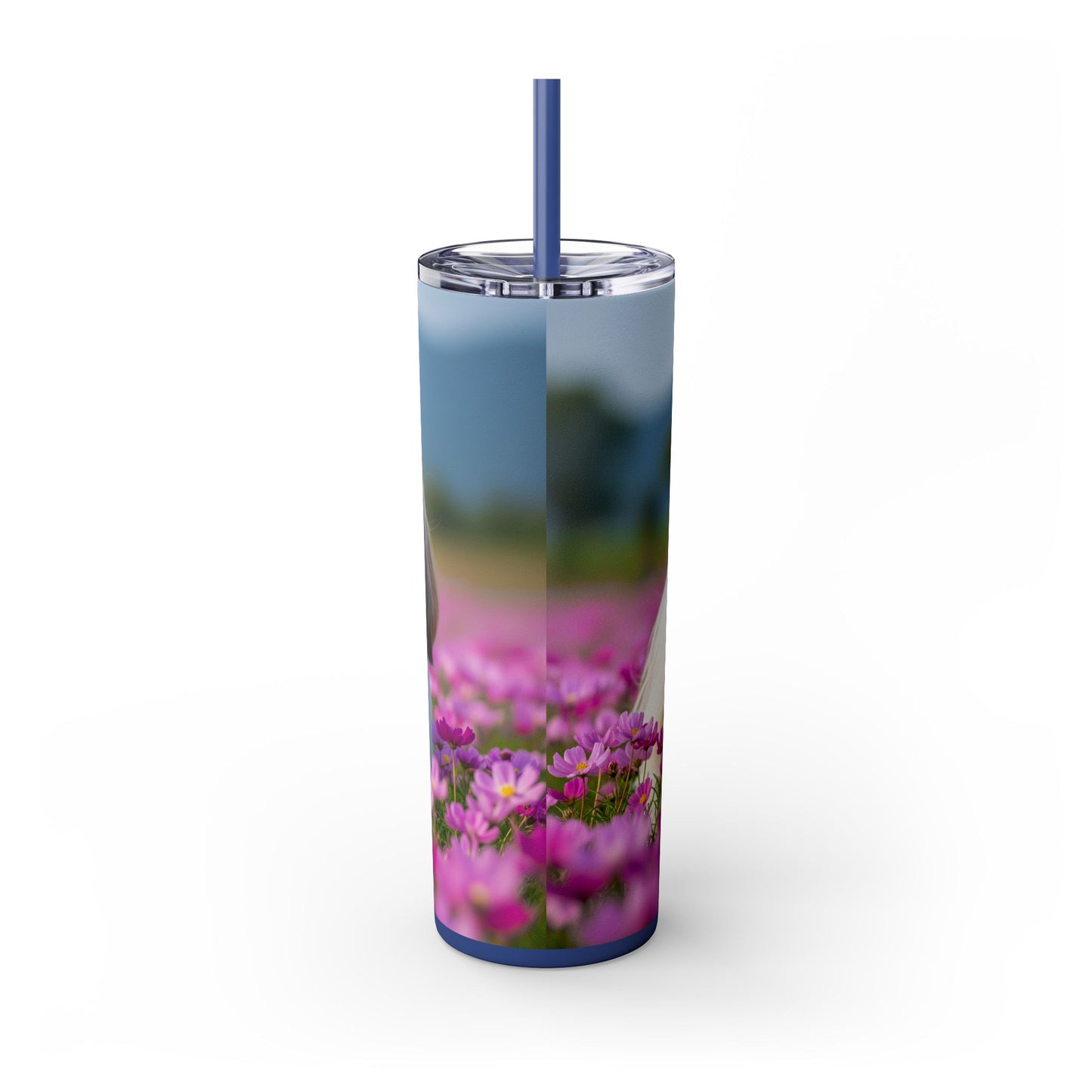 Shih Tzu Skinny Tumbler with Straw, 20oz