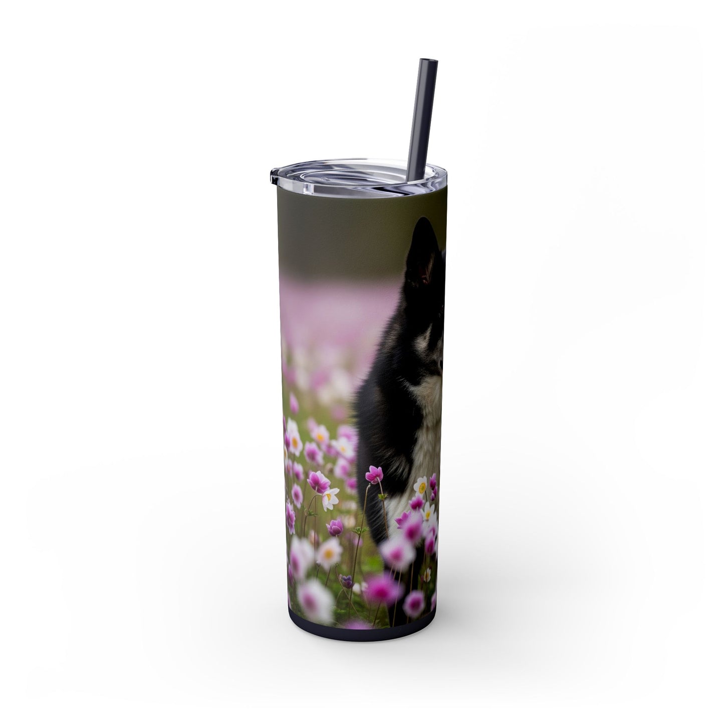 Karelian Bear Dog Tumbler with Straw, 20oz