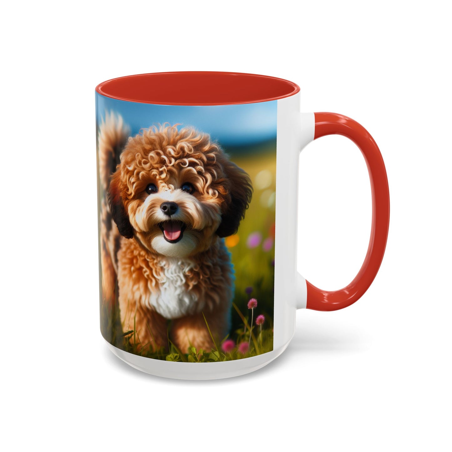 Russkaya Tsvetnaya Bolonka Accent Coffee Mug - Perfect Gift for Dog Lovers