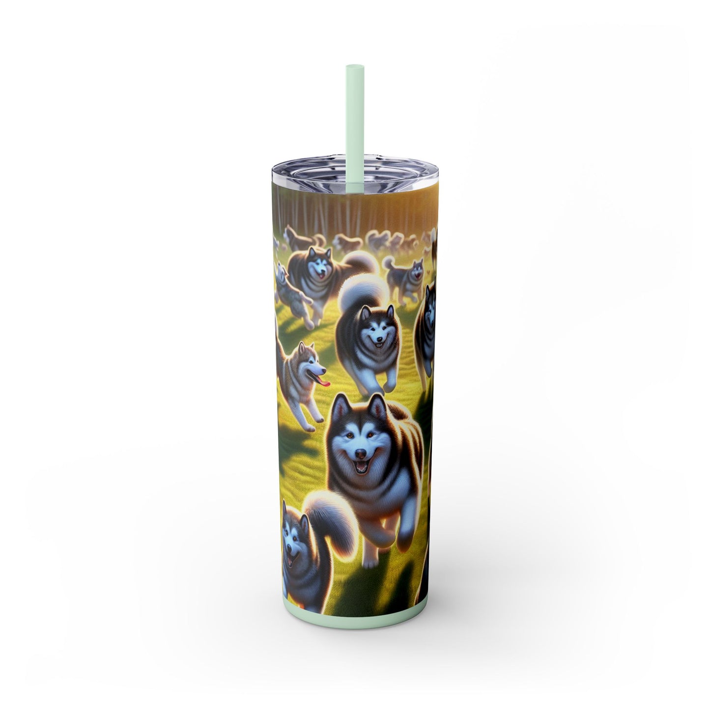 Alaskan Malamute Tumbler with Straw, 20oz