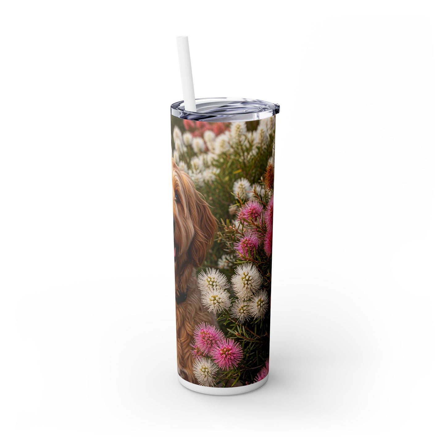 Goldendoodle Tumbler with Straw, 20oz