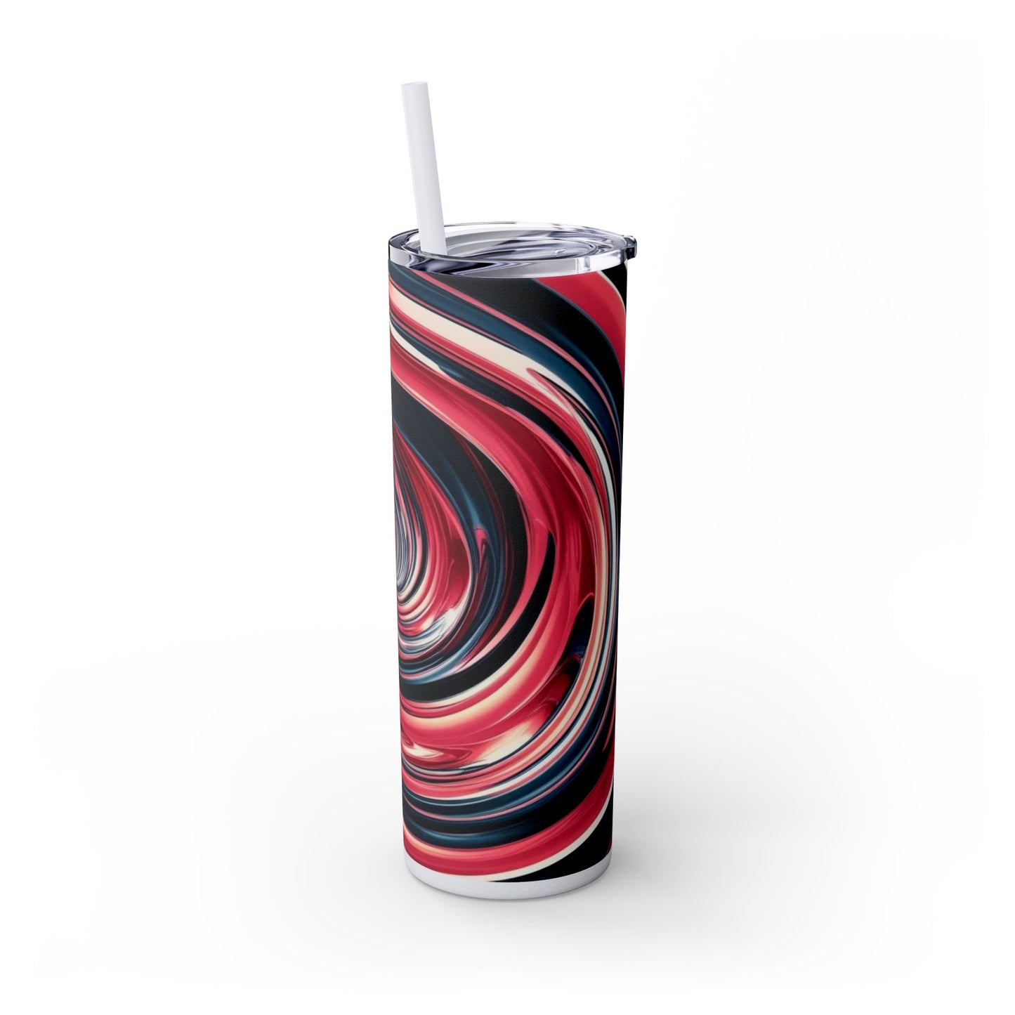 Optical Illusion Skinny Tumbler with Straw, 20oz