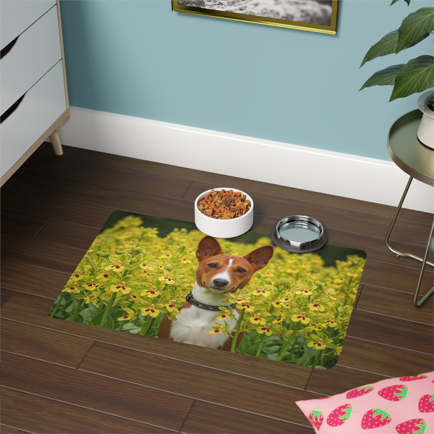 Pet Food Mat (12x18) - Basenji
