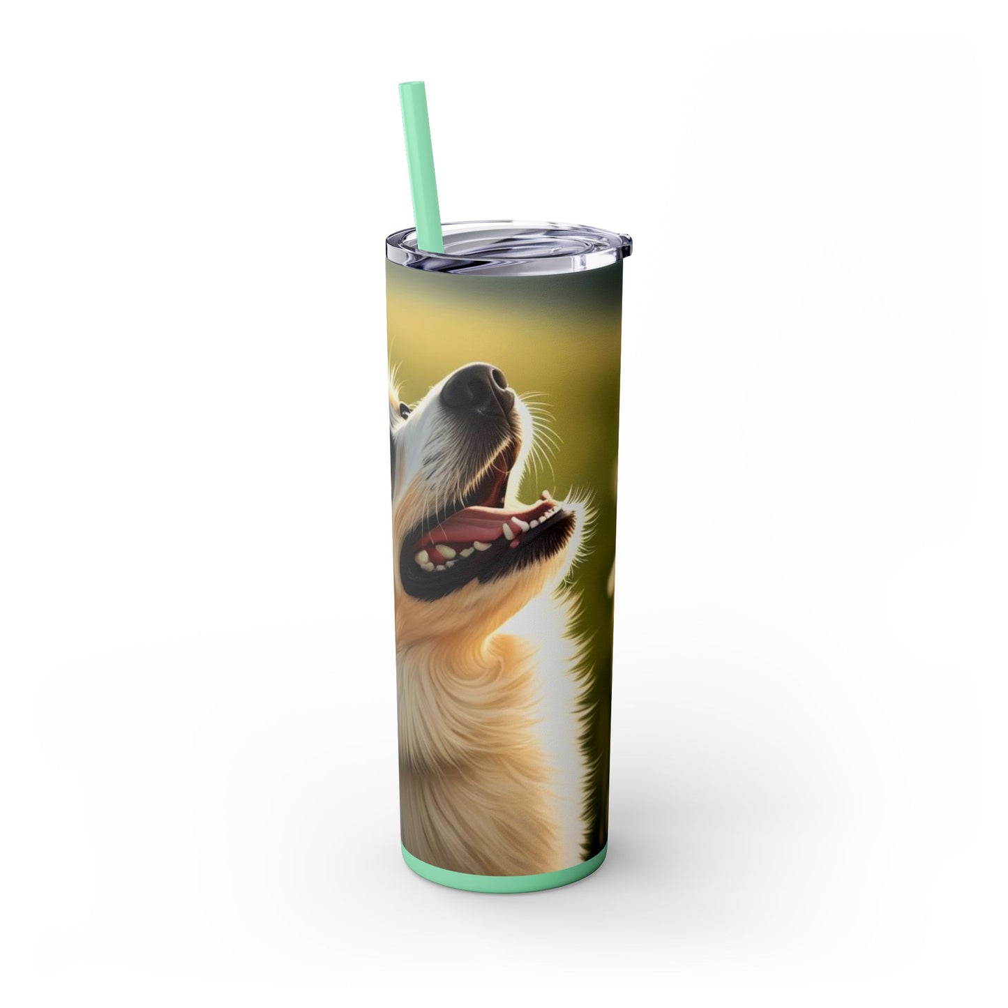 Swedish Vallhund Skinny Tumbler with Straw, 20oz