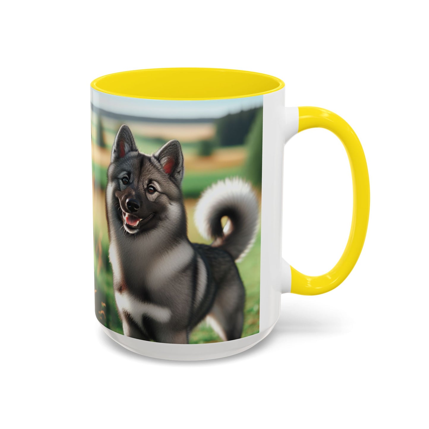 Norwegian Elkhound Accent Coffee Mug - Perfect Gift for Dog Lovers