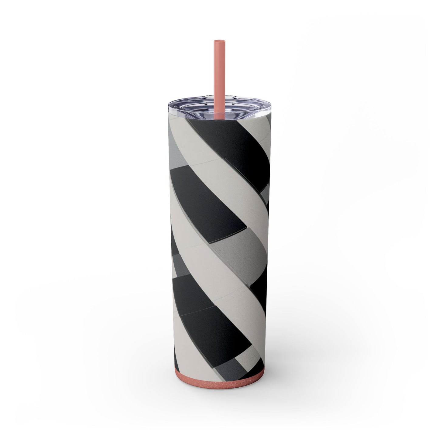 Optical Illusion Skinny Tumbler with Straw, 20oz