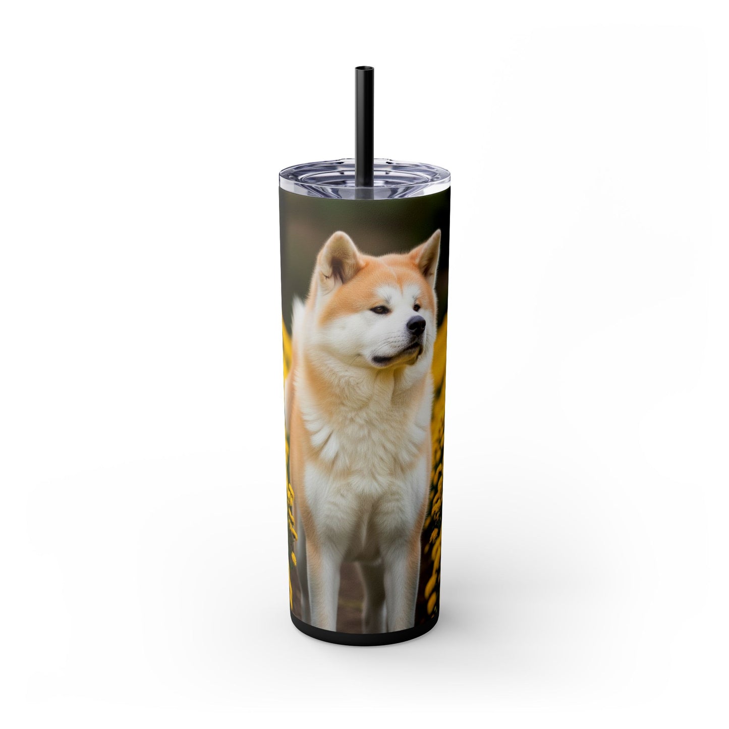 Japanese Akitainu Tumbler with Straw, 20oz