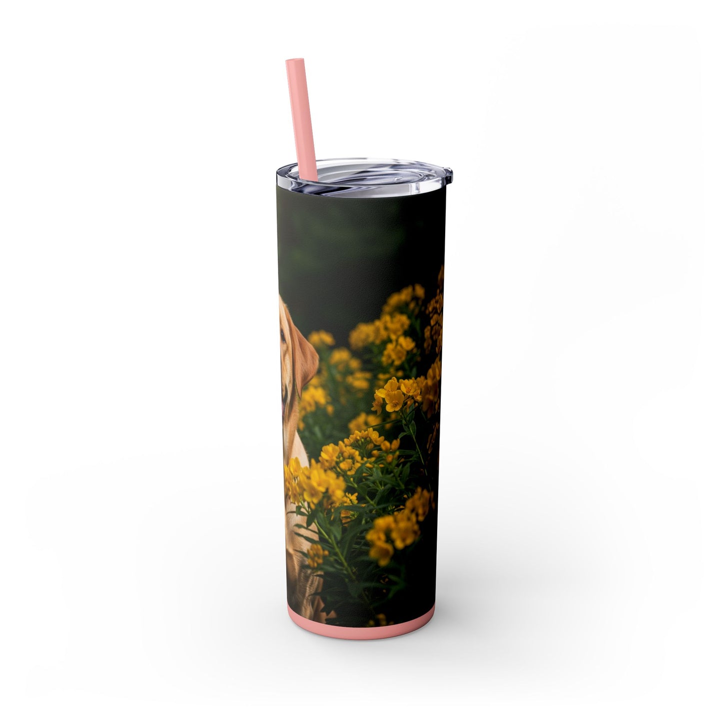 Labrador Retriever Skinny Tumbler with Straw, 20oz