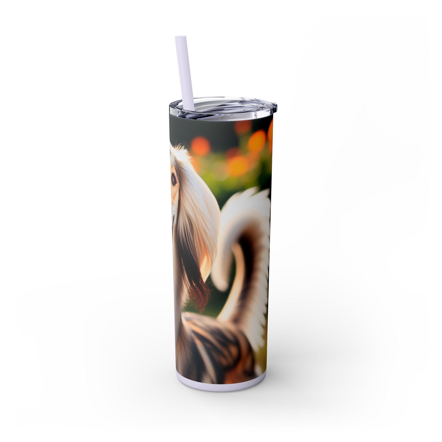 Saluki Skinny Tumbler with Straw, 20oz