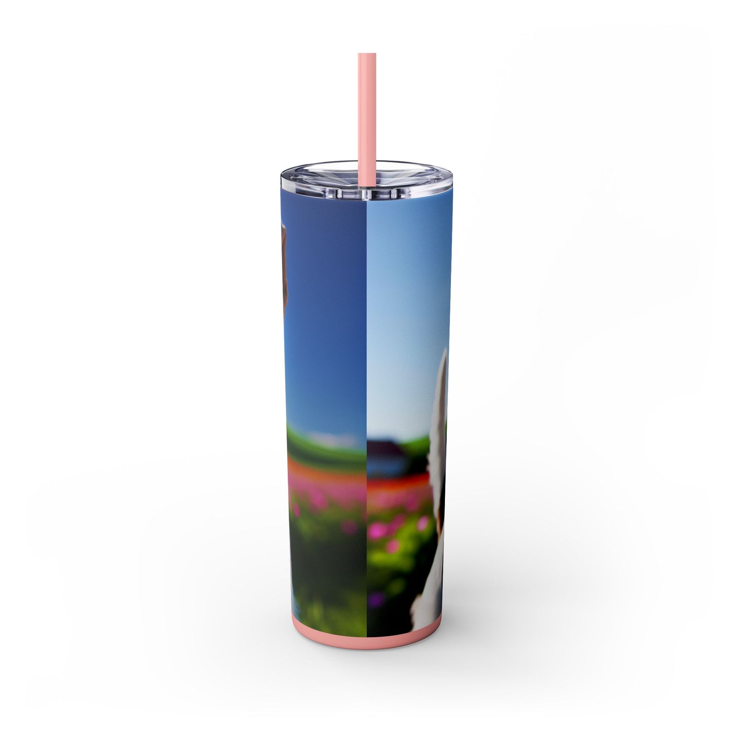 Wire Fox Terrier Skinny Tumbler with Straw, 20oz