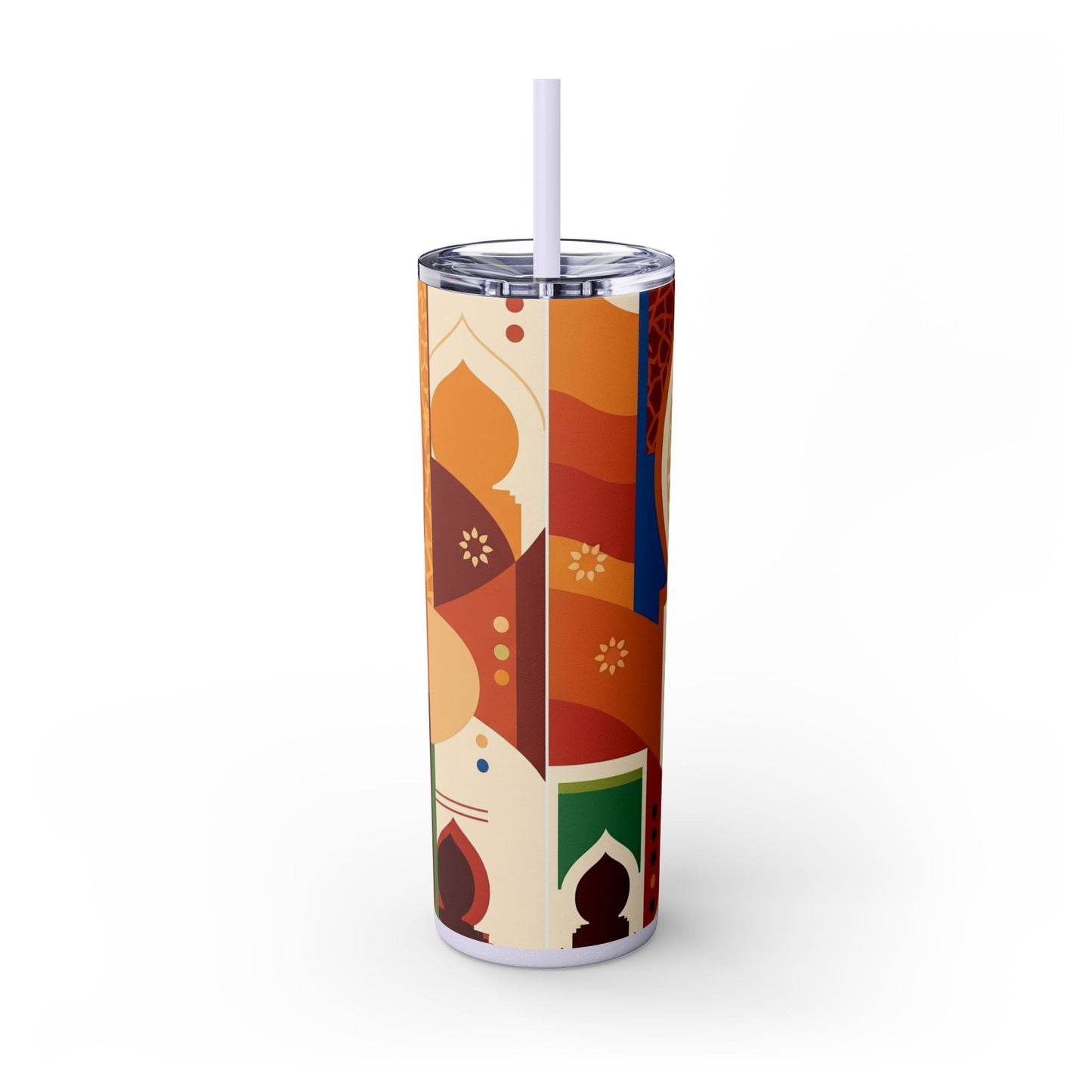 Basenji Skinny Tumbler with Straw, 20oz