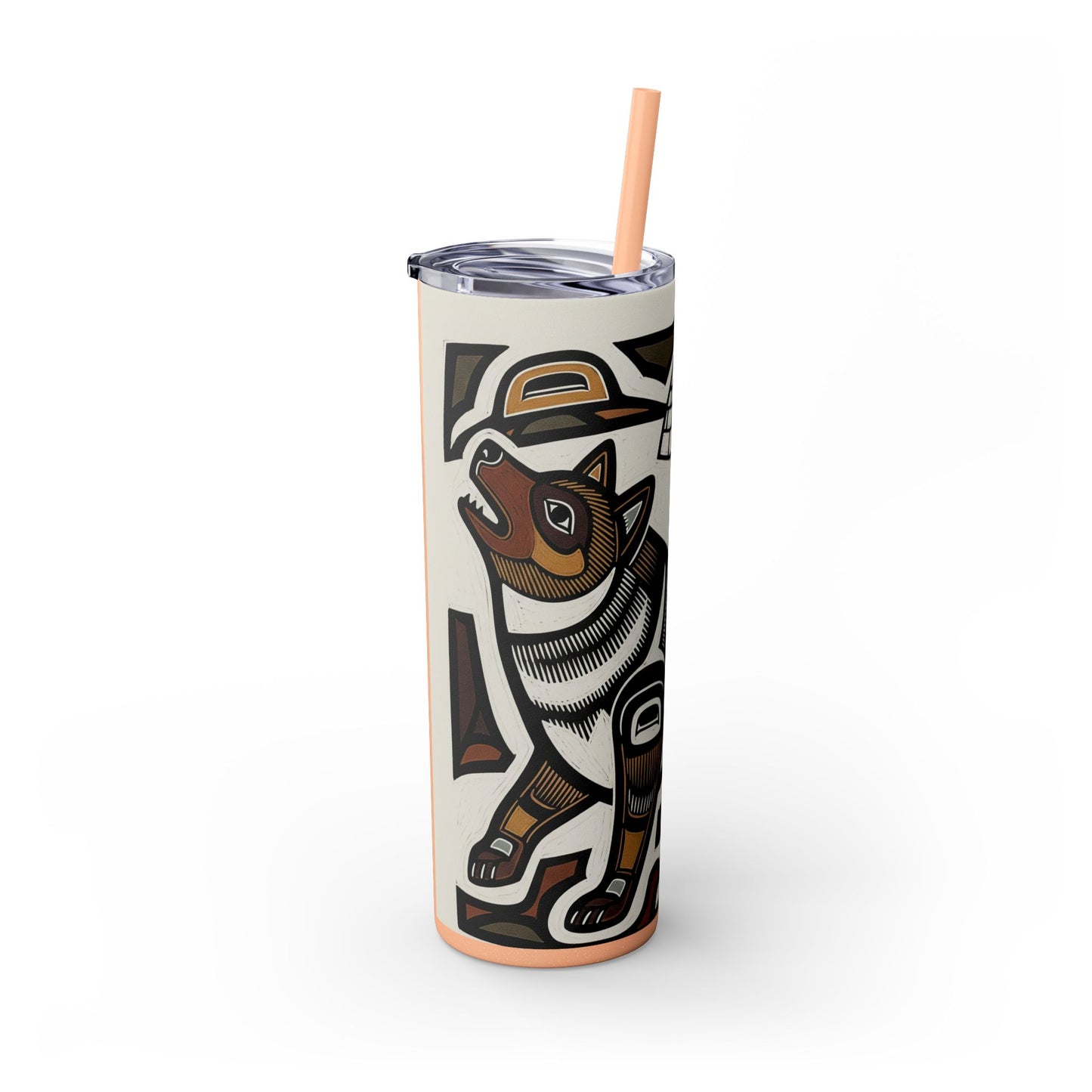 Canadian Eskimo Dog Tumbler with Straw, 20oz