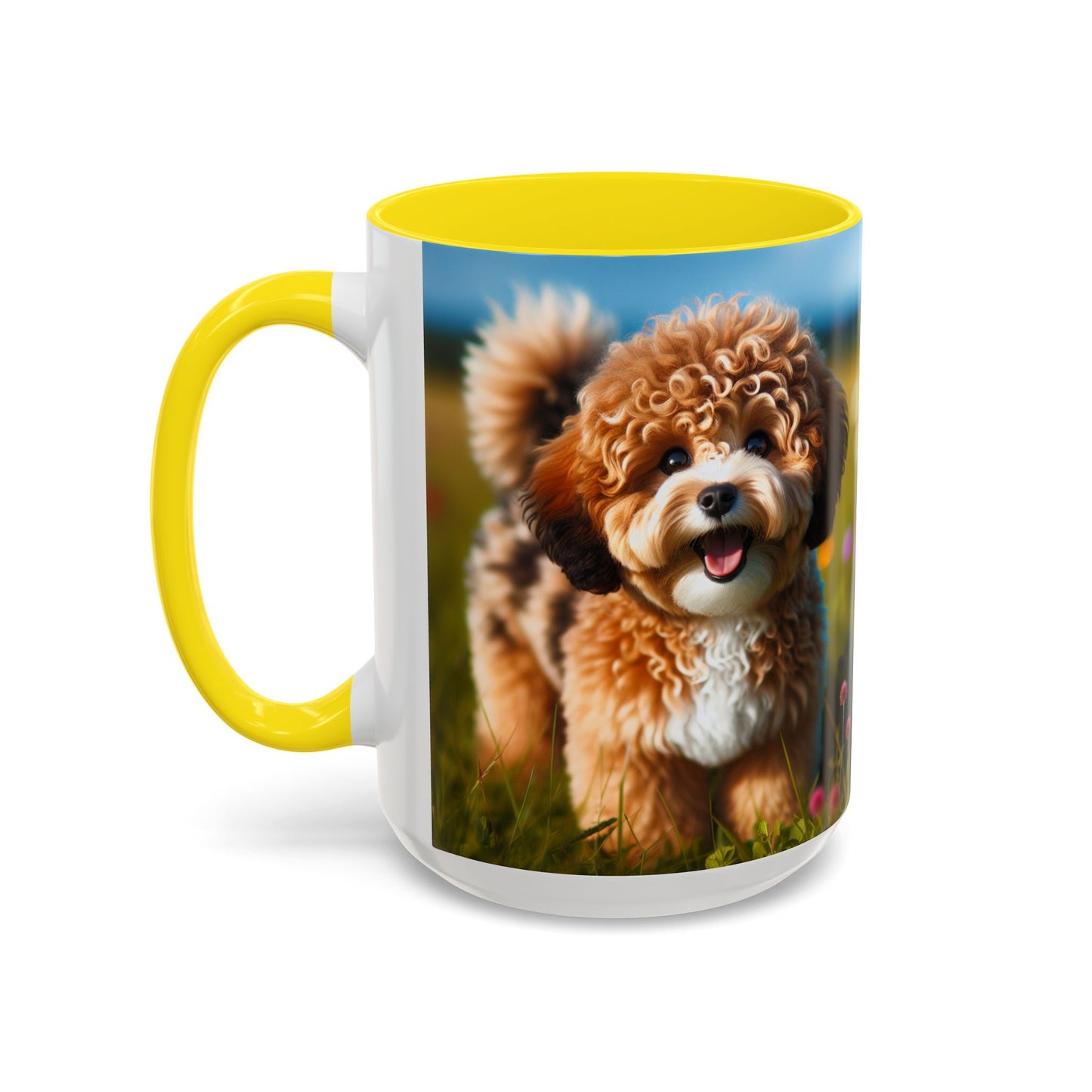 Russkaya Tsvetnaya Bolonka Accent Coffee Mug - Perfect Gift for Dog Lovers