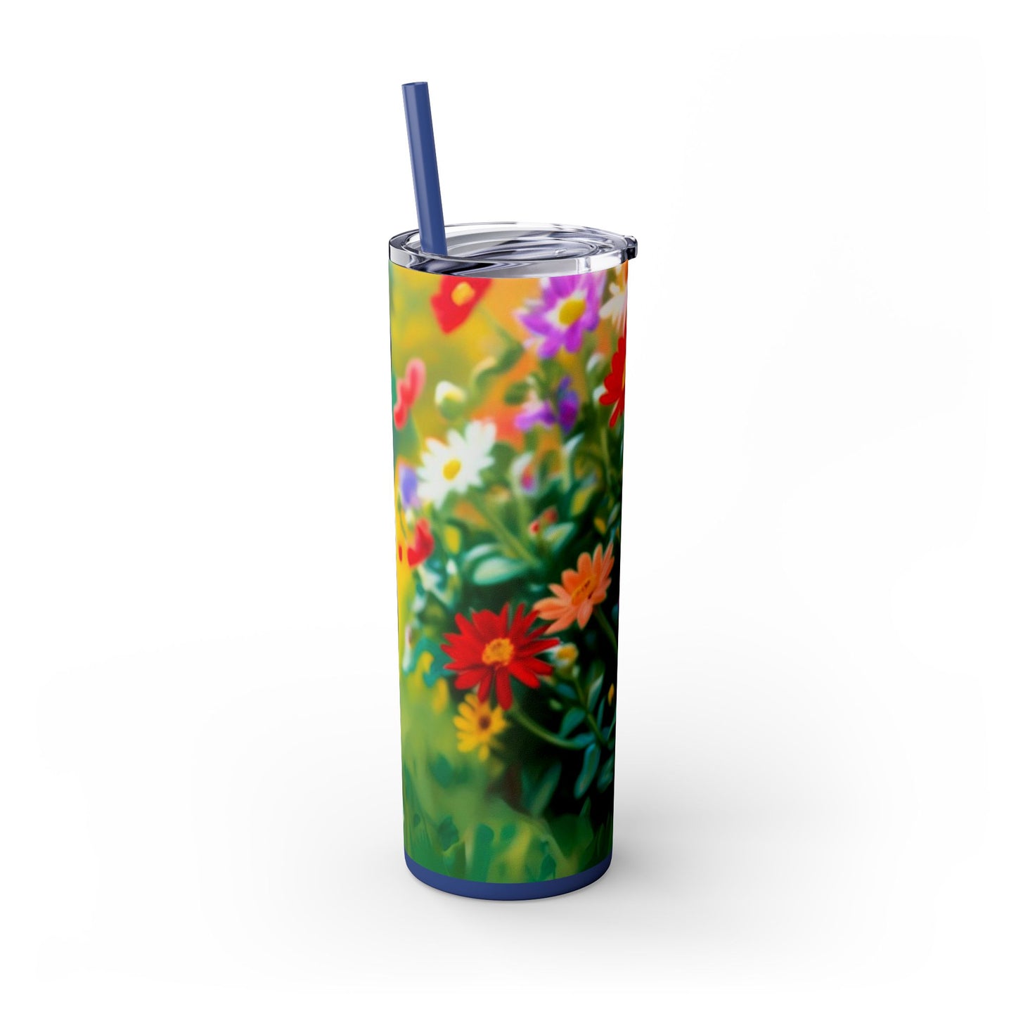 Pug Skinny Tumbler with Straw, 20oz
