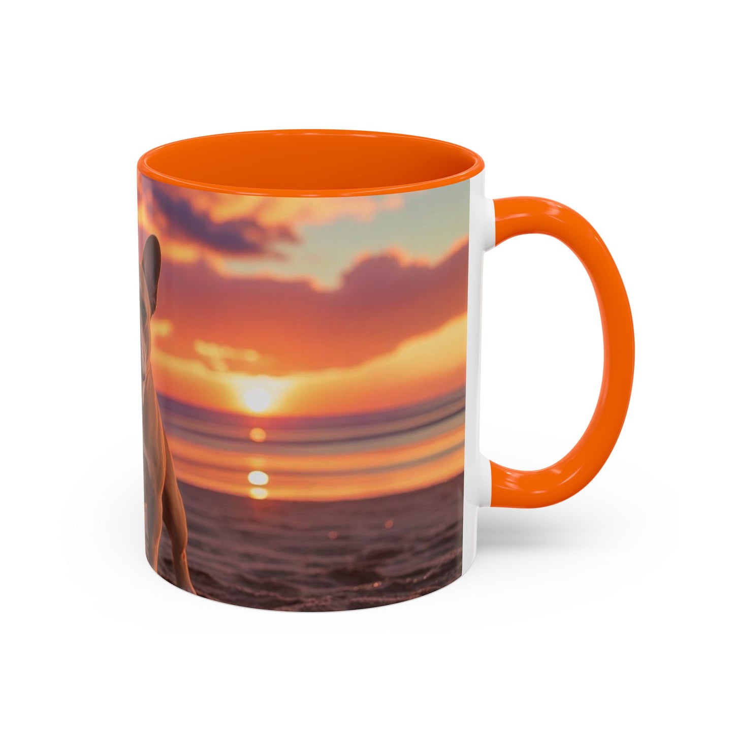 French Bulldog Love Accent Coffee Mug - Perfect Gift for Dog Lovers