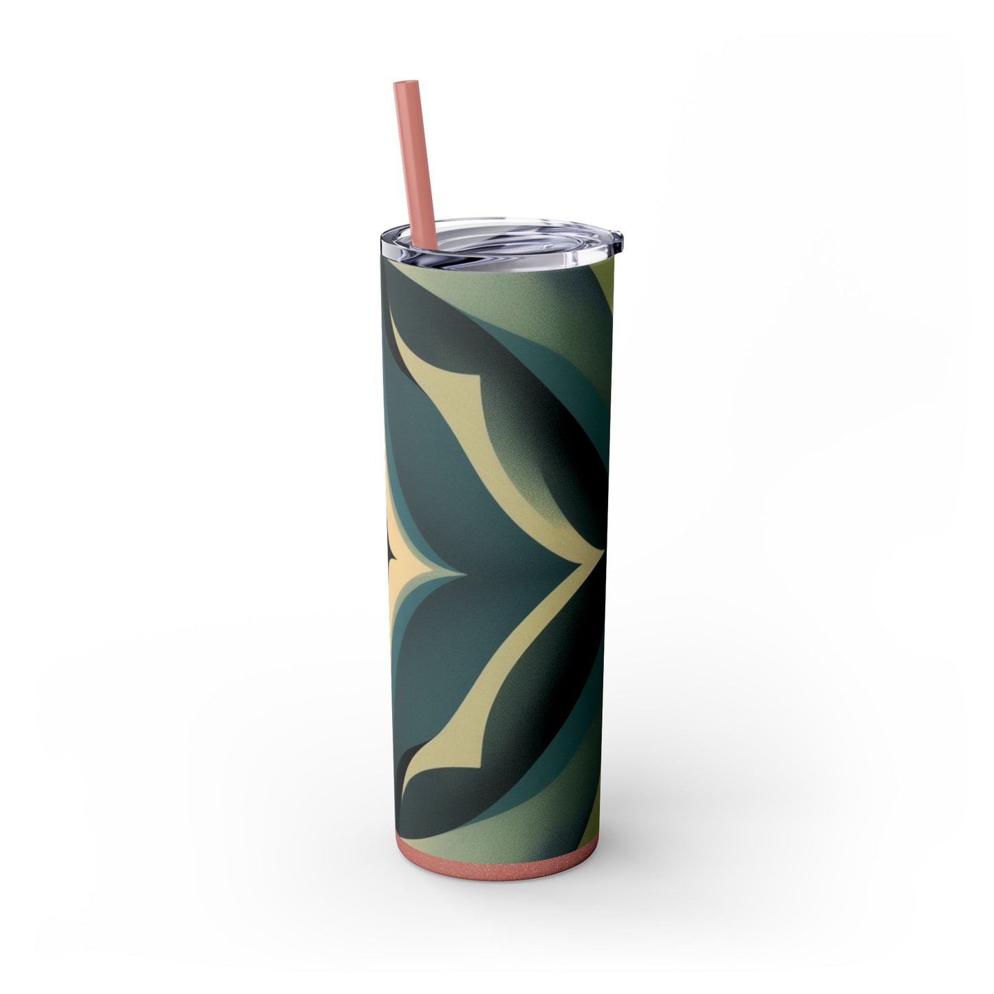 Optical Illusion Skinny Tumbler with Straw, 20oz